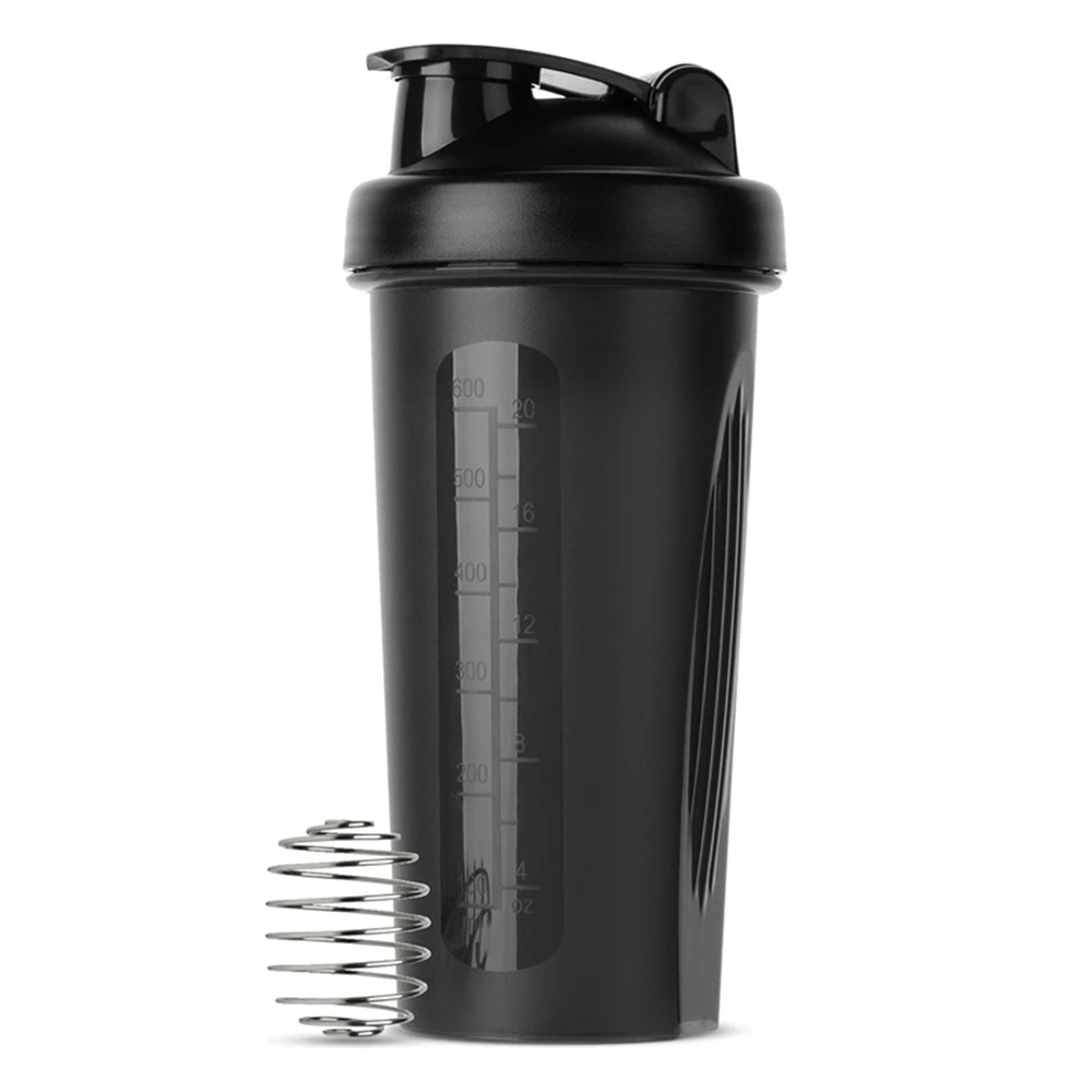 Protein Shaker Bottle - Portable 1pc Protein Shaker 600ml Fitness