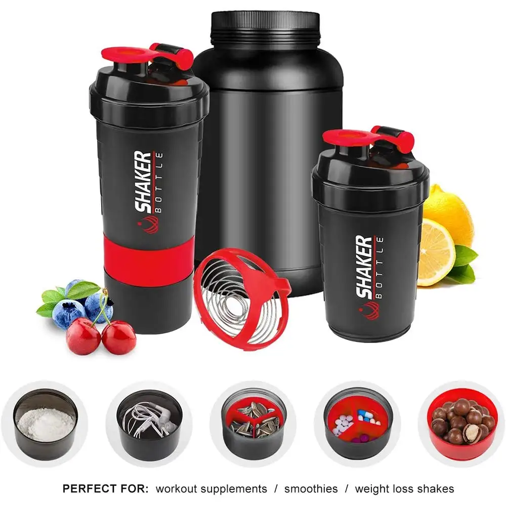 500ml Layered Protein Bottle P - đánh giá và giá Protein Shaker Bottle