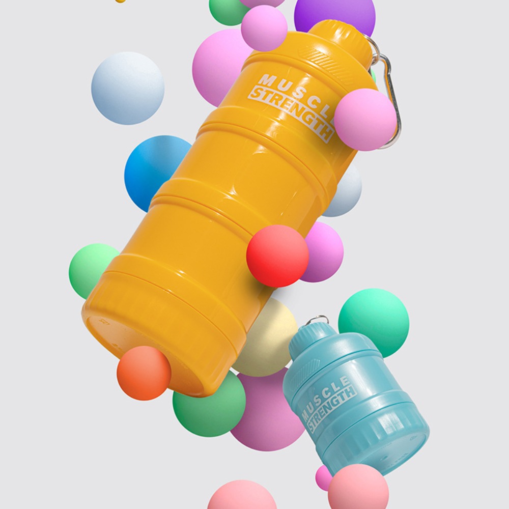 1/2/3-layer Portable Protein P - đánh giá và giá Protein Shaker Bottle
